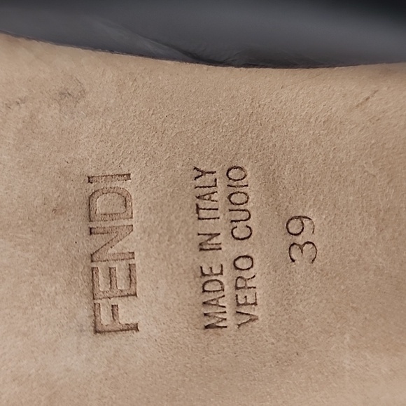 Fendi Zucca FF Logo OLIVE GREEN/BLACK Lambskin Leather Platform Bootie Sz EU 39 - Picture 9 of 12